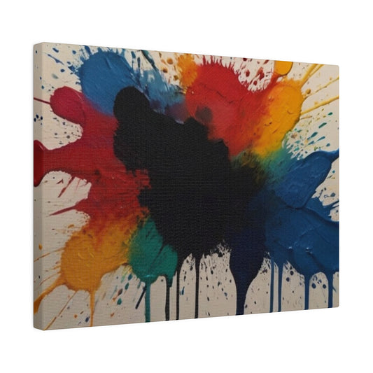 Messy Paint Splatter Canvas - Matte Canvas, Stretched, 0.75"