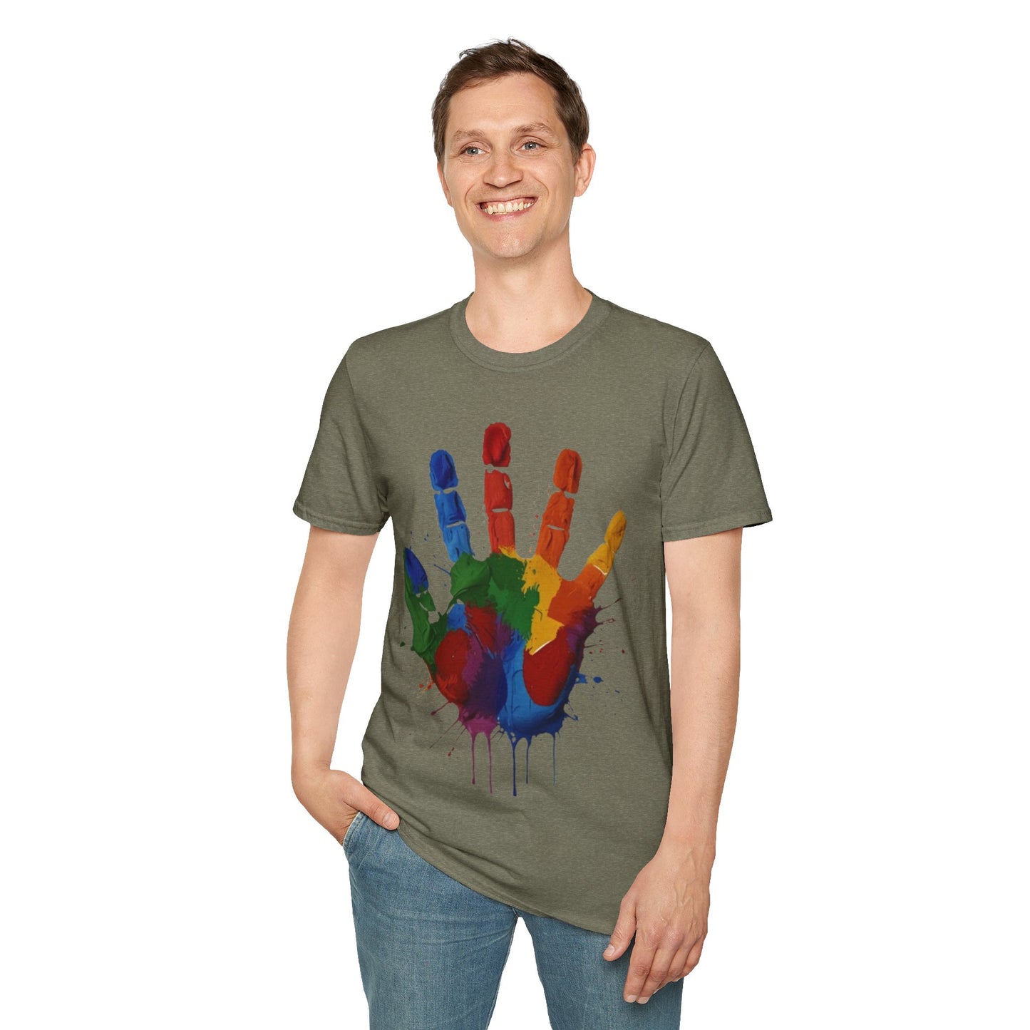 Colourful Messy Fingerprint - Unisex T-Shirt