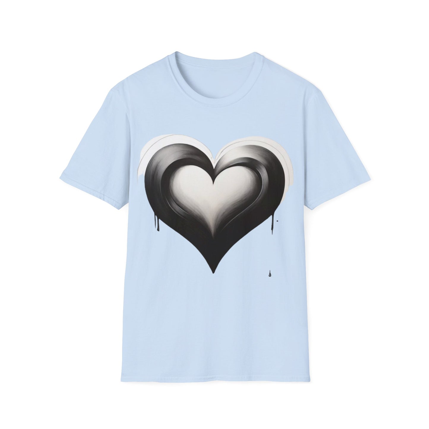 Black and White Heart - Unisex T-Shirt