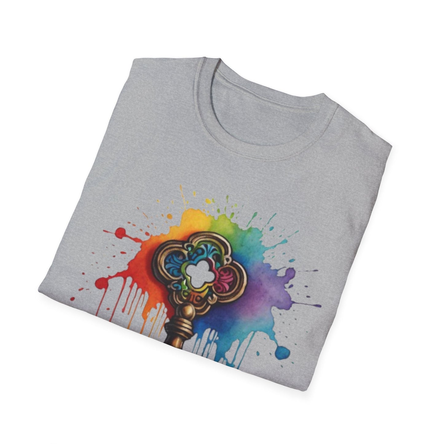 Colourful Messy Skeleton Key - Unisex T-Shirt