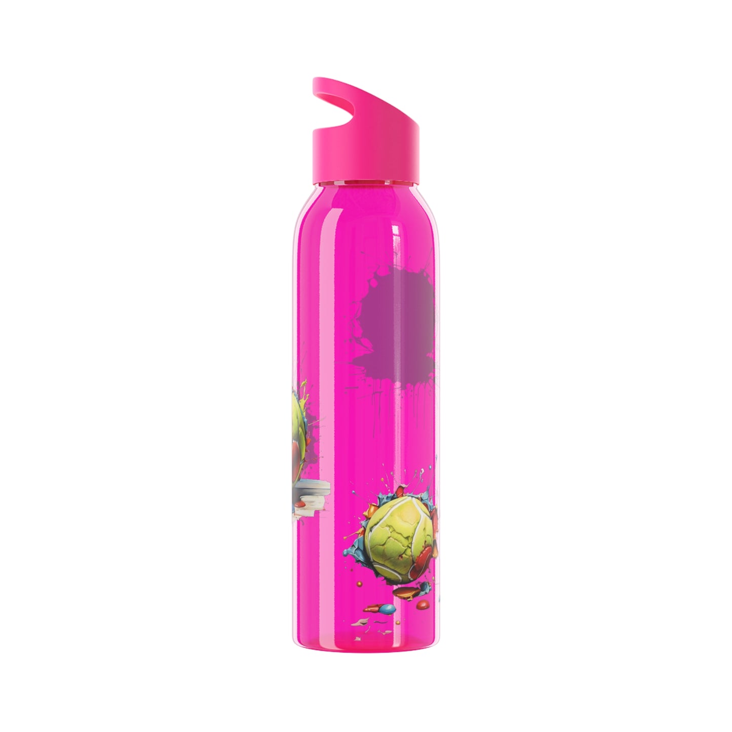 Colourful Messy Tennis Balls - Sky Water Bottle