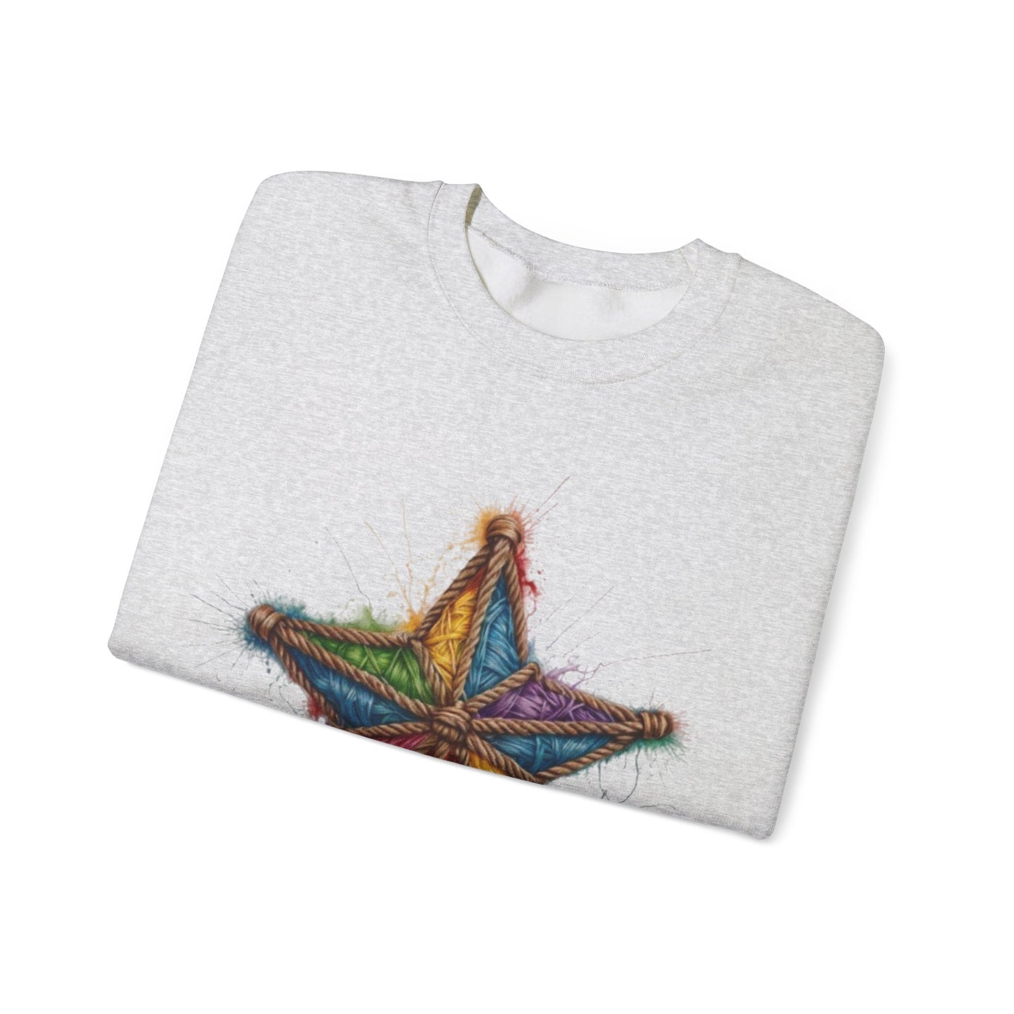 Multicoloured Star Rope Pattern - Unisex Crewneck Sweatshirt