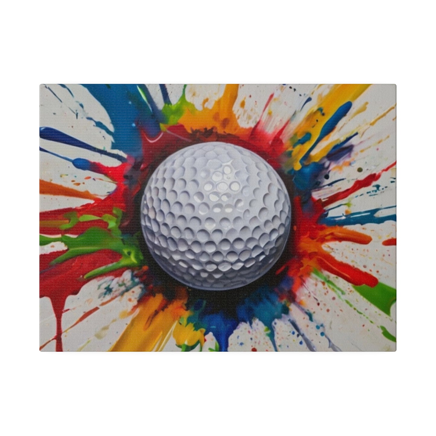Golf Ball Splatter Art - Matte Canvas, Stretched, 0.75"