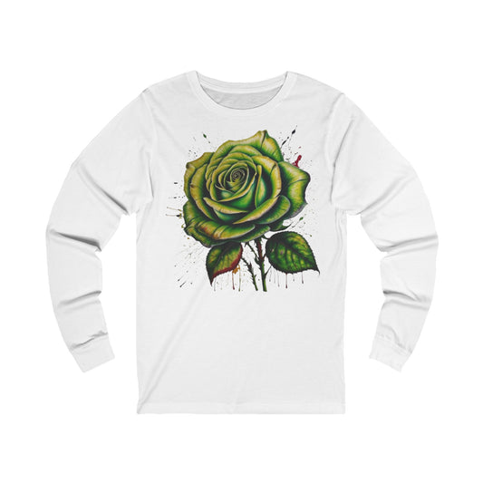 Messy Green Rose - Unisex Long Sleeve T-Shirt