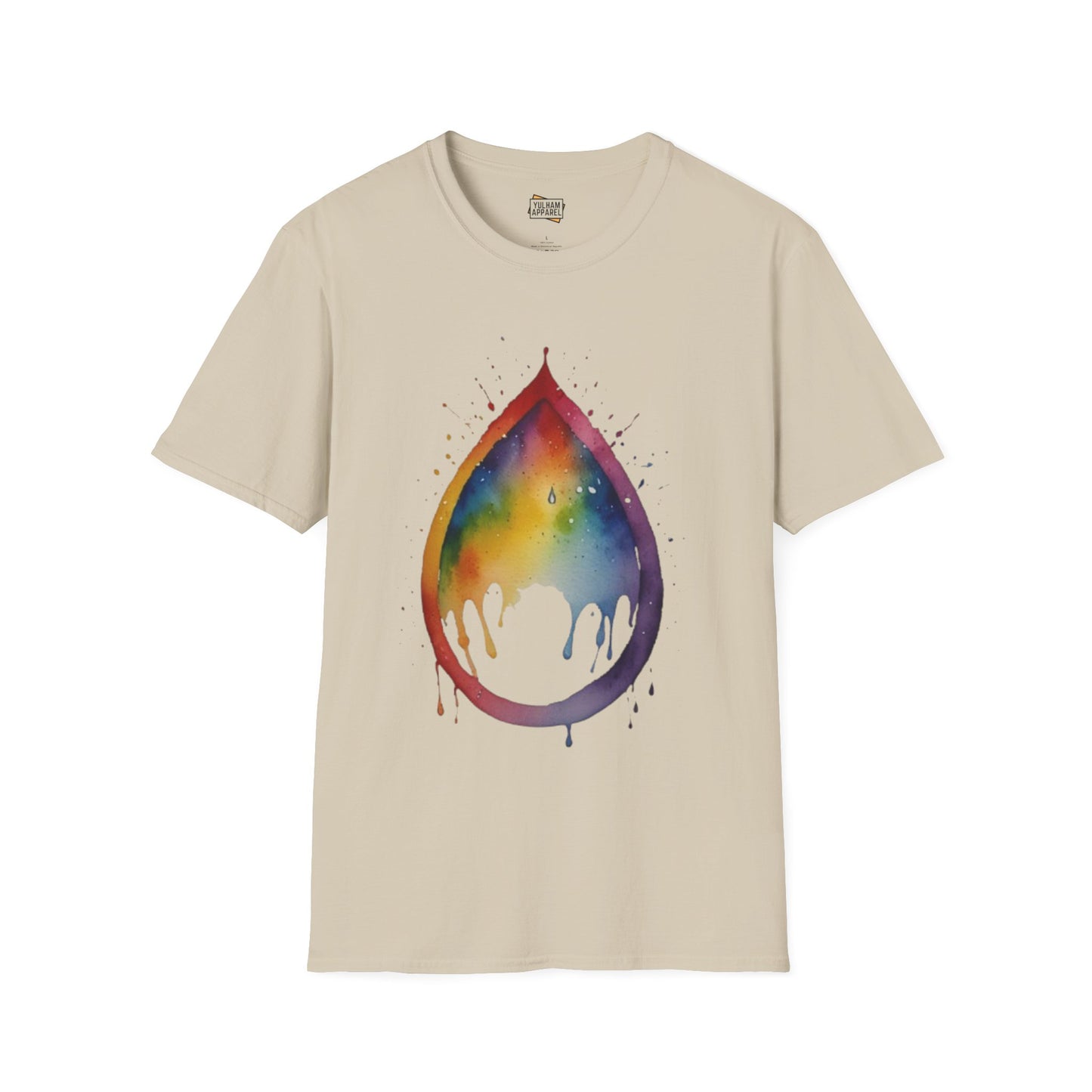 Colourful Watercolour Raindrop - Unisex T-Shirt