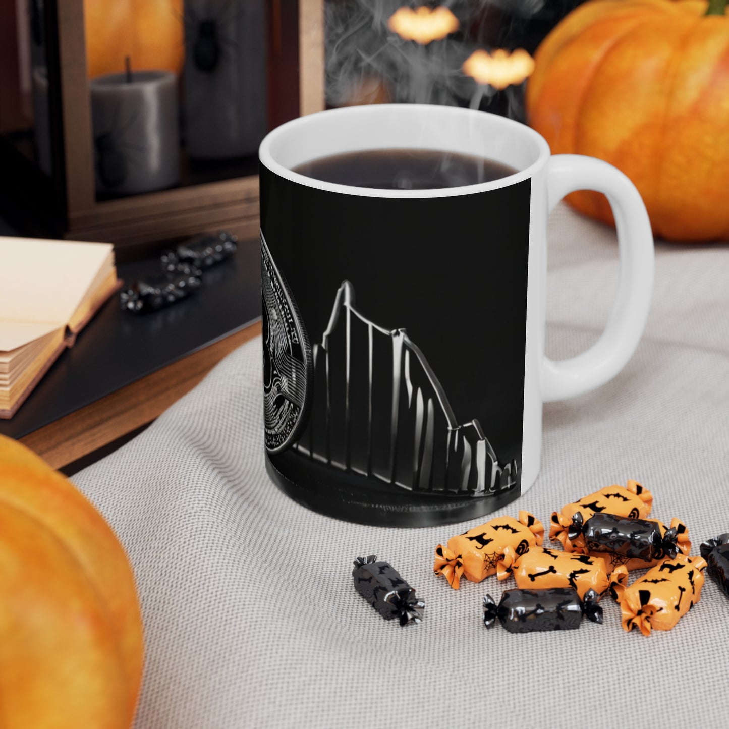 Greyscale Bitcoin Mug - Ceramic Coffee Mug 11oz
