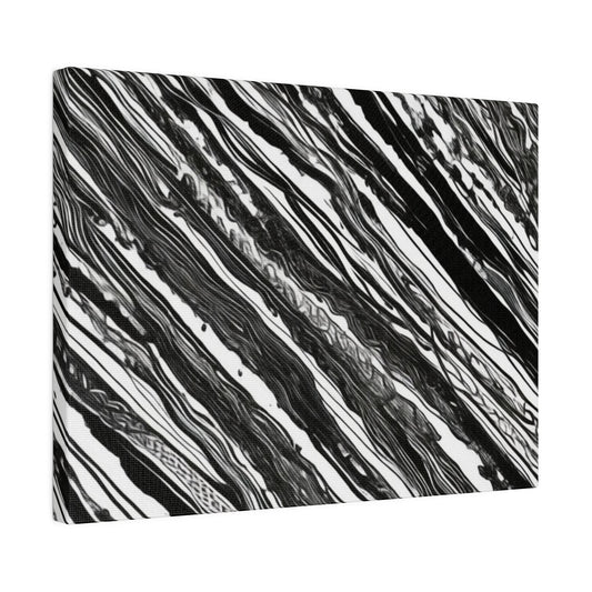 Black and White Line Art - Matte Canvas, Stretched, 0.75"