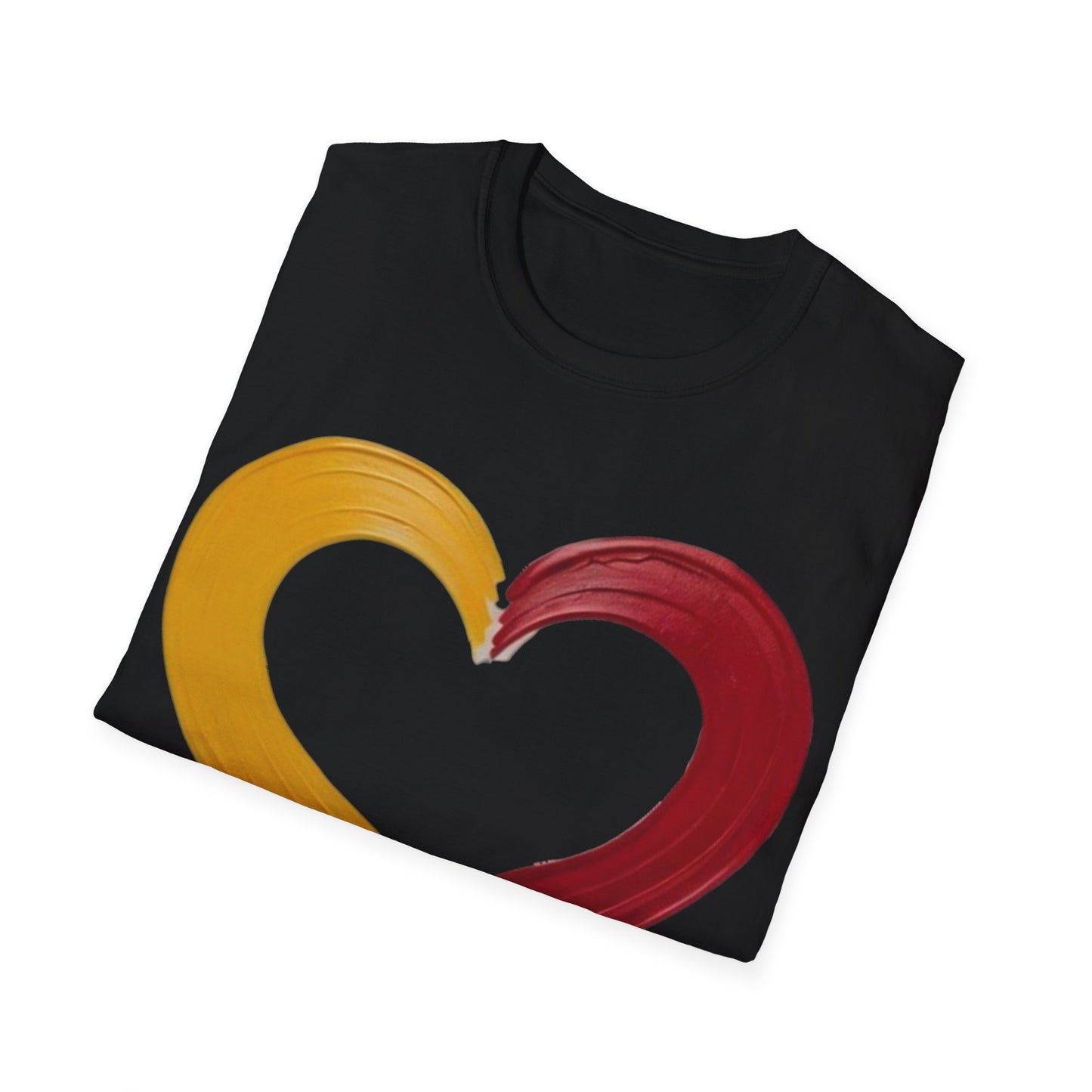 Yellow And Red Paint Love Heart - Unisex T-Shirt