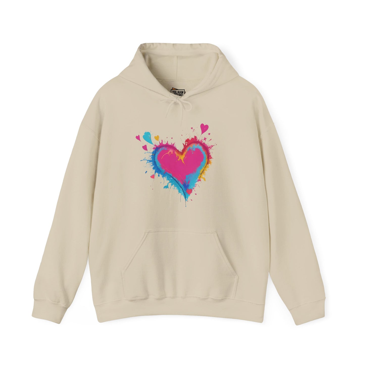 Colourful Love Heart - Unisex Hooded Sweatshirt