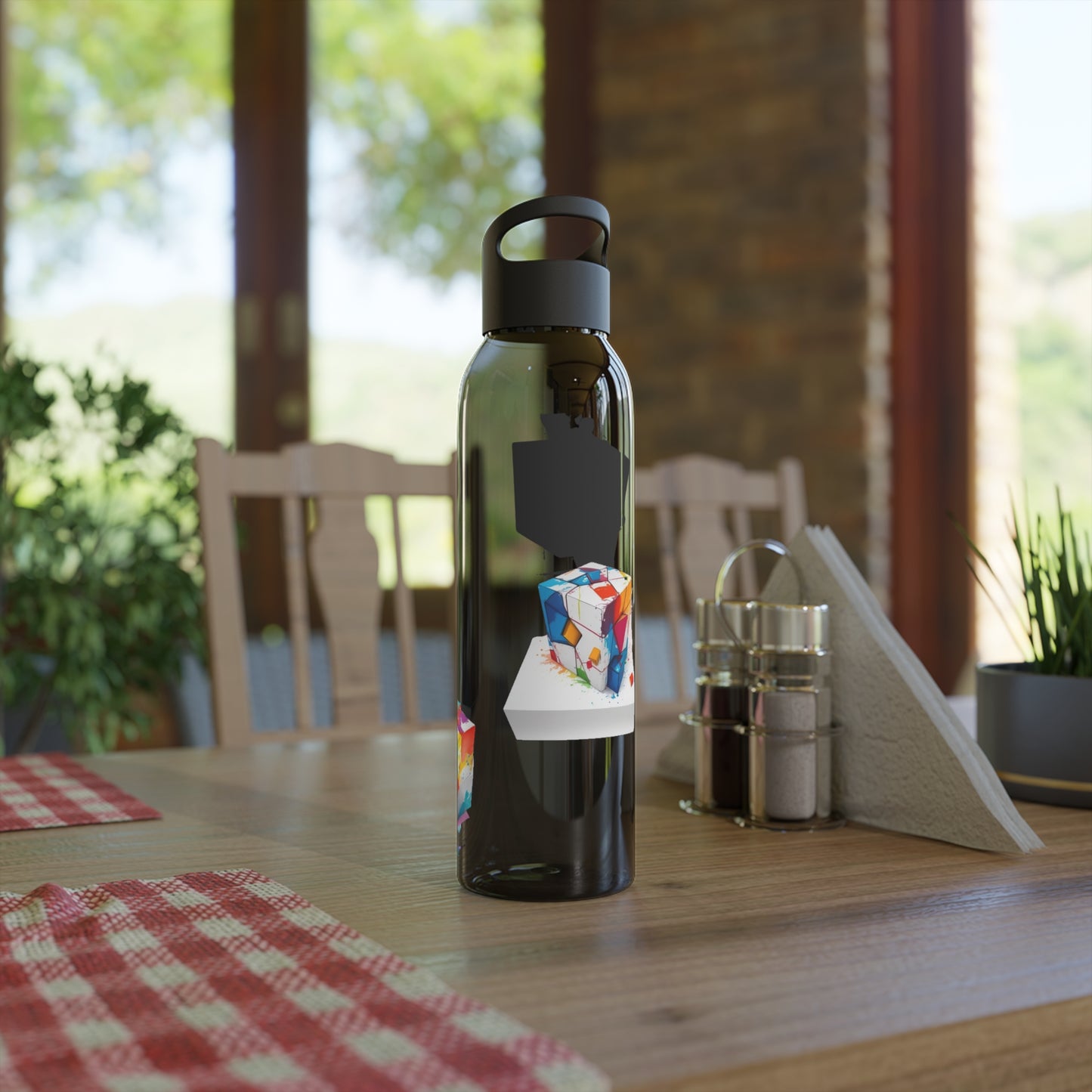 Colourful Cubes - Sky Water Bottle