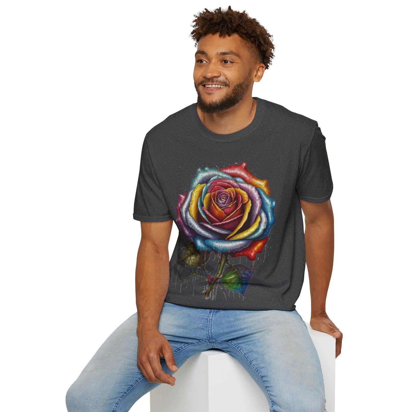 Messy Multicoloured Rose - Unisex T-Shirt