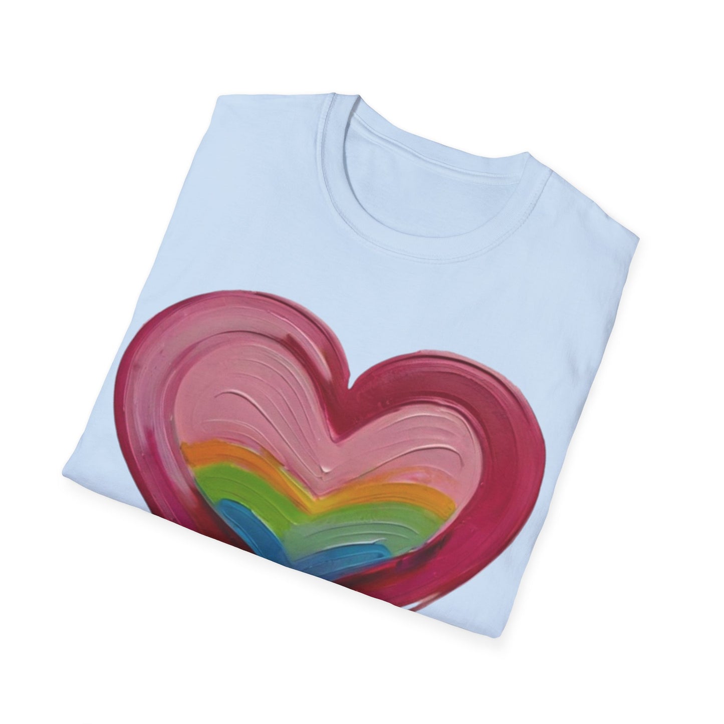 Pink Painted Love Heart - Unisex T-Shirt