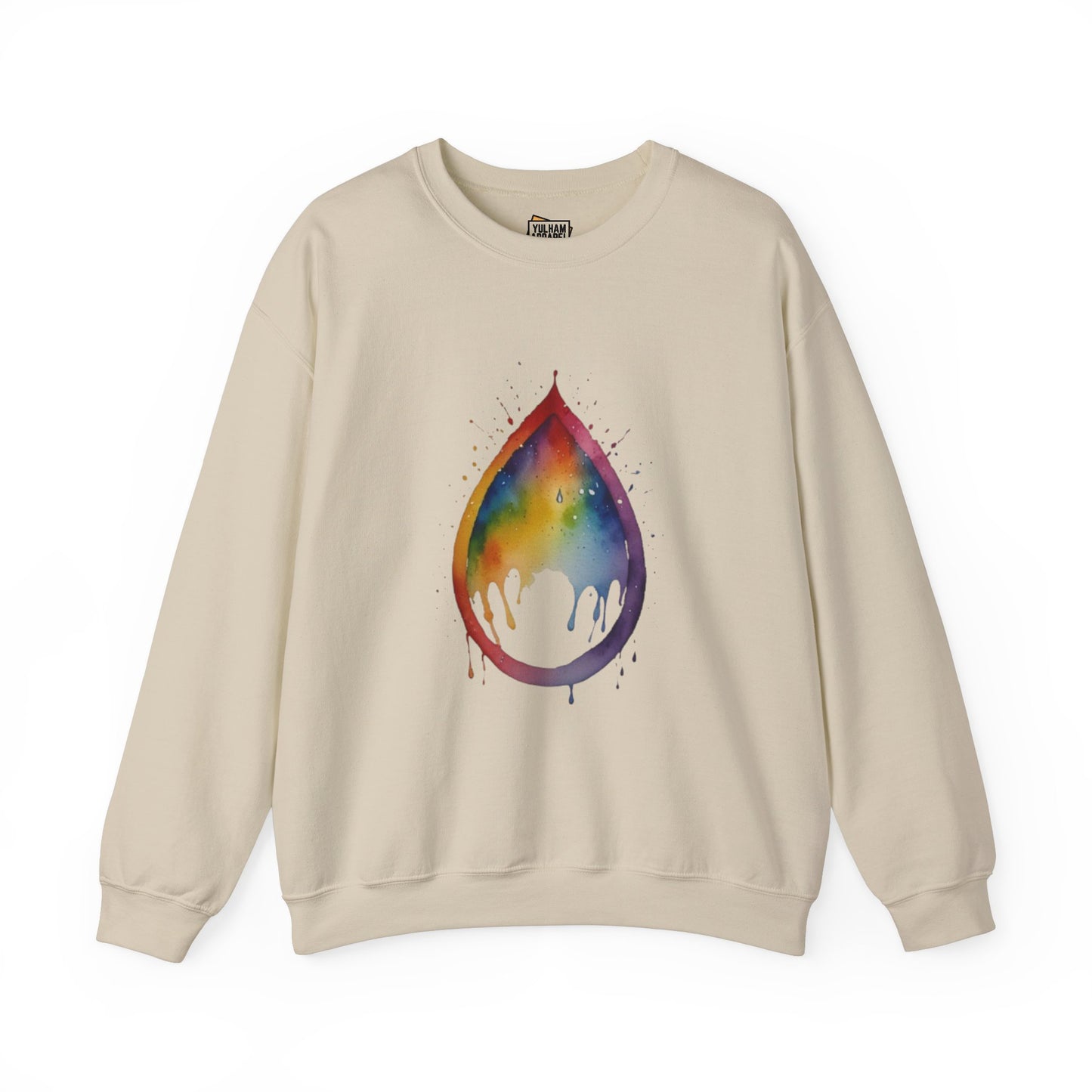 Colourful Watercolour Raindrop - Unisex Crewneck Sweatshirt