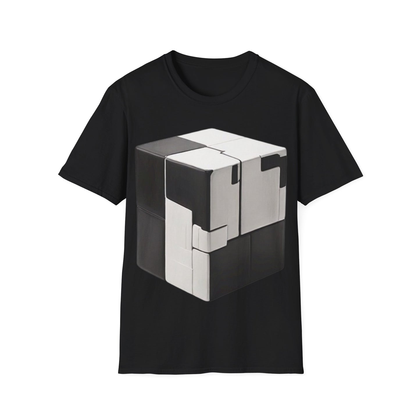 Black and White Cube - Unisex T-Shirt