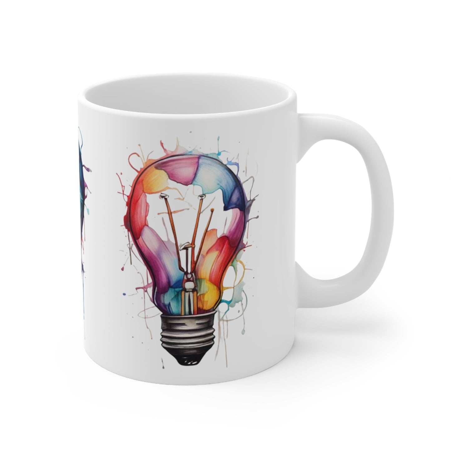 Colourful Lightbulbs Mug - Ceramic Coffee Mug 11oz