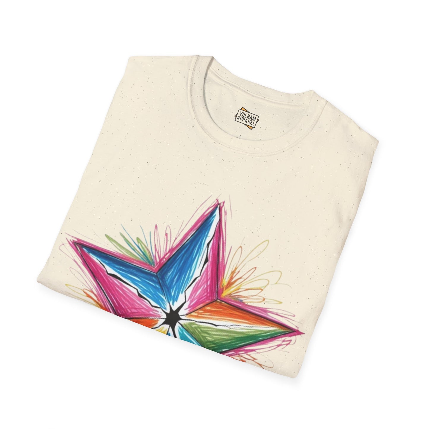 Vibrant Coloured Messy Star - Unisex T-Shirt