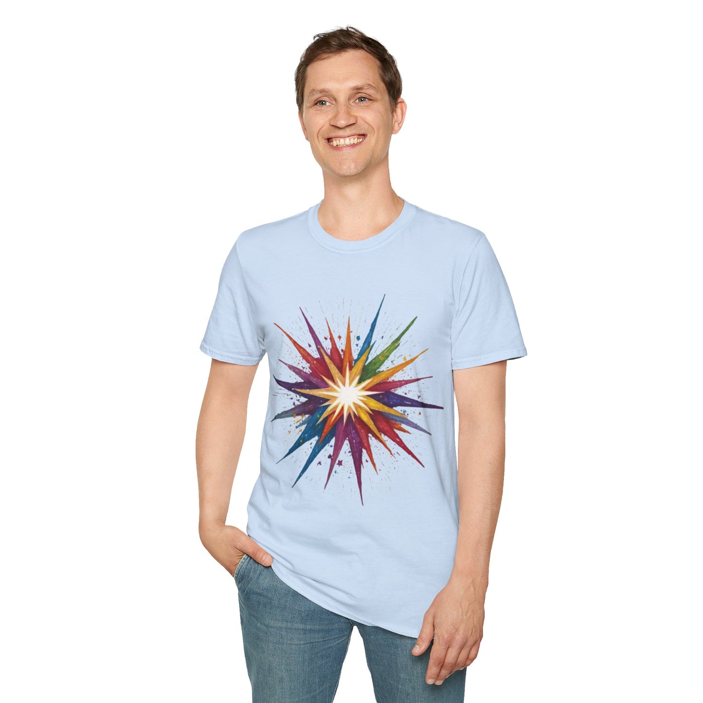 Colourful Exploding Star - Unisex T-Shirt