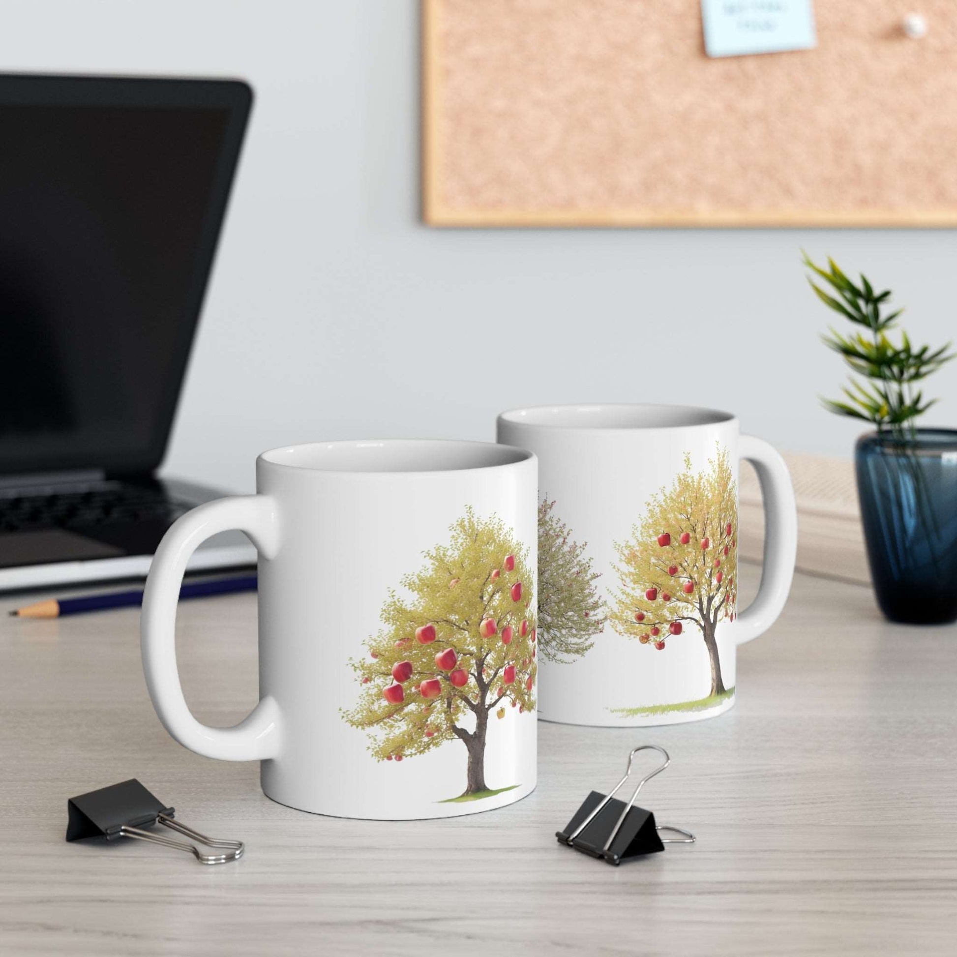 Apple Trees Mug - Ceramic Coffee Mug 11oz