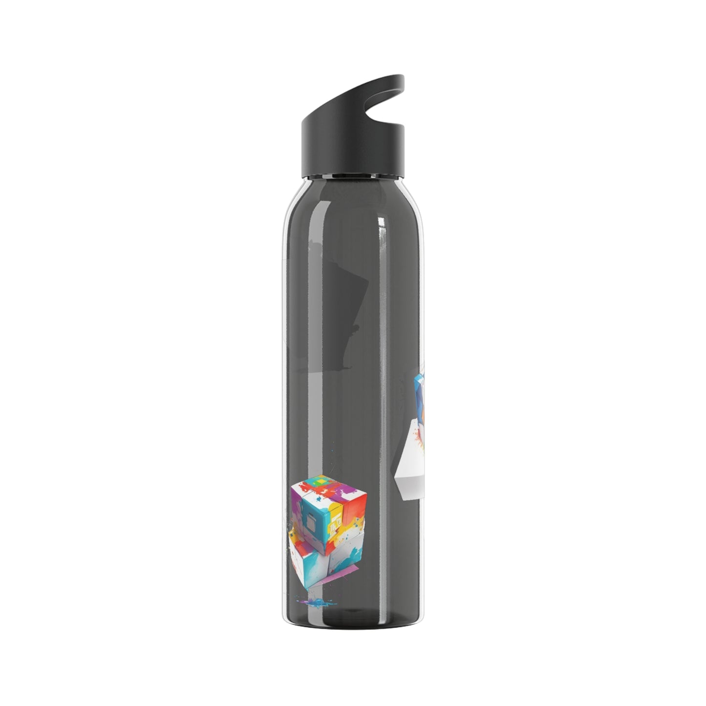 Colourful Cubes - Sky Water Bottle