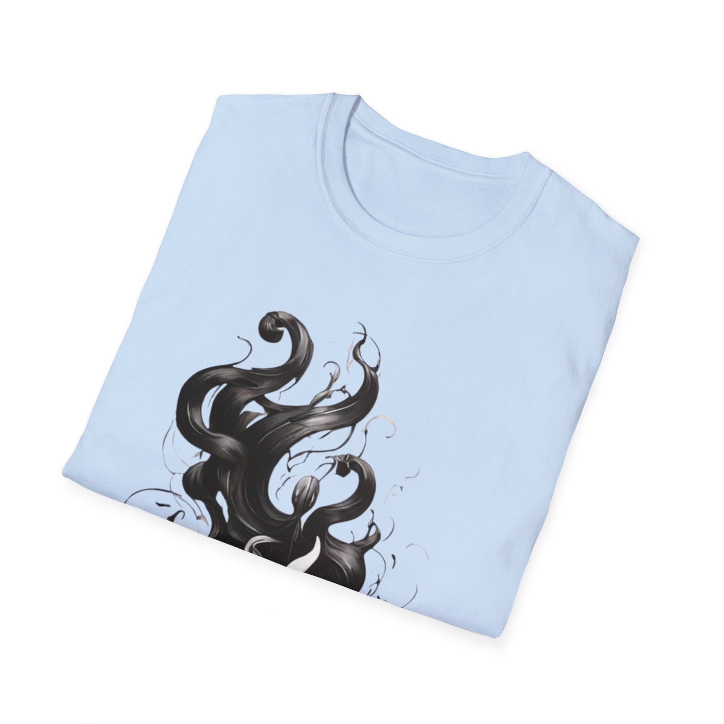 Black and White Flame - Unisex T-Shirt