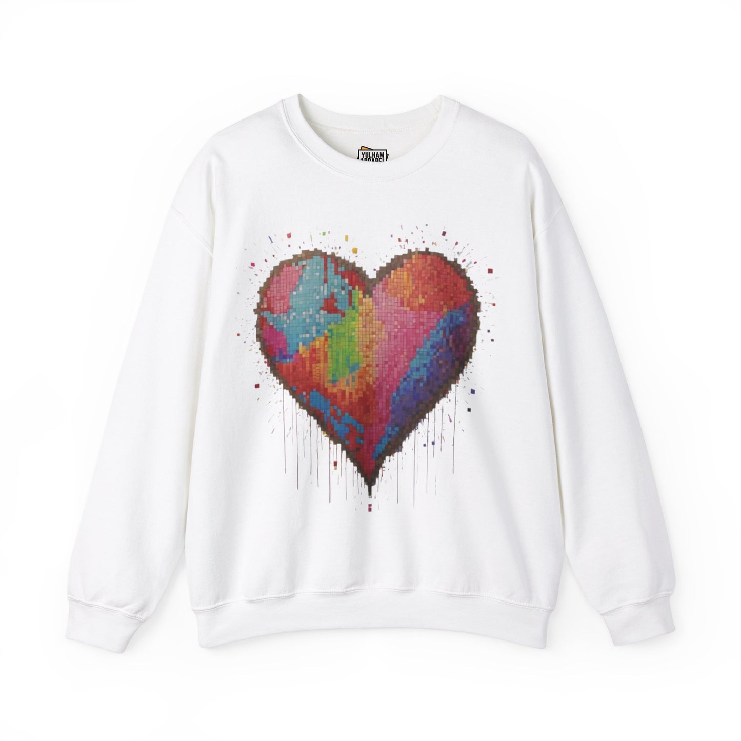 Pixelated Love Heart - Unisex Crewneck Sweatshirt