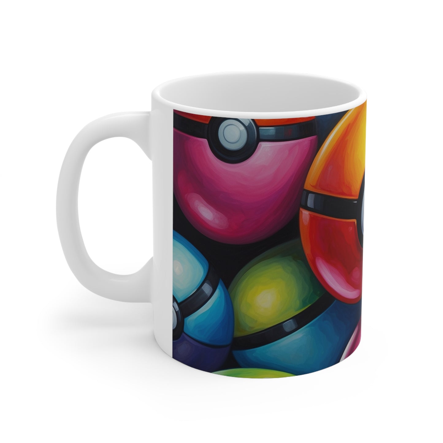 Colourful Poke-Balls Mug - Ceramic Coffee Mug 11oz