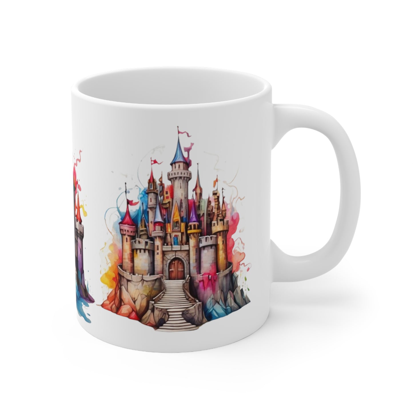 Colourful Castles Mug - Ceramic Coffee Mug 11oz