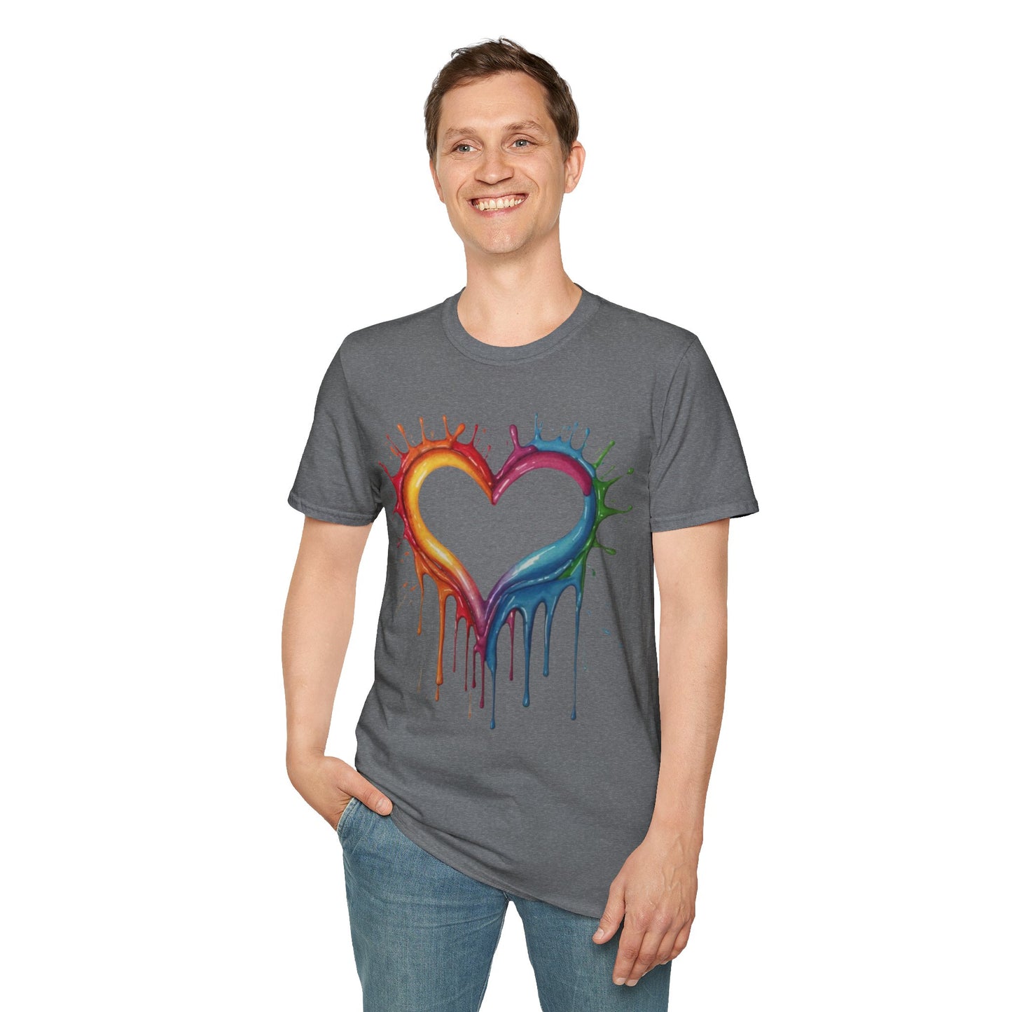 Messy Melting Love Heart - Unisex T-Shirt