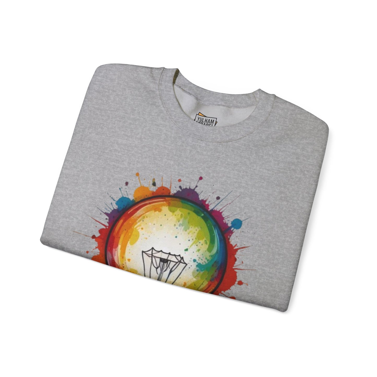 Colourful Lightbulb - Unisex Crewneck Sweatshirt