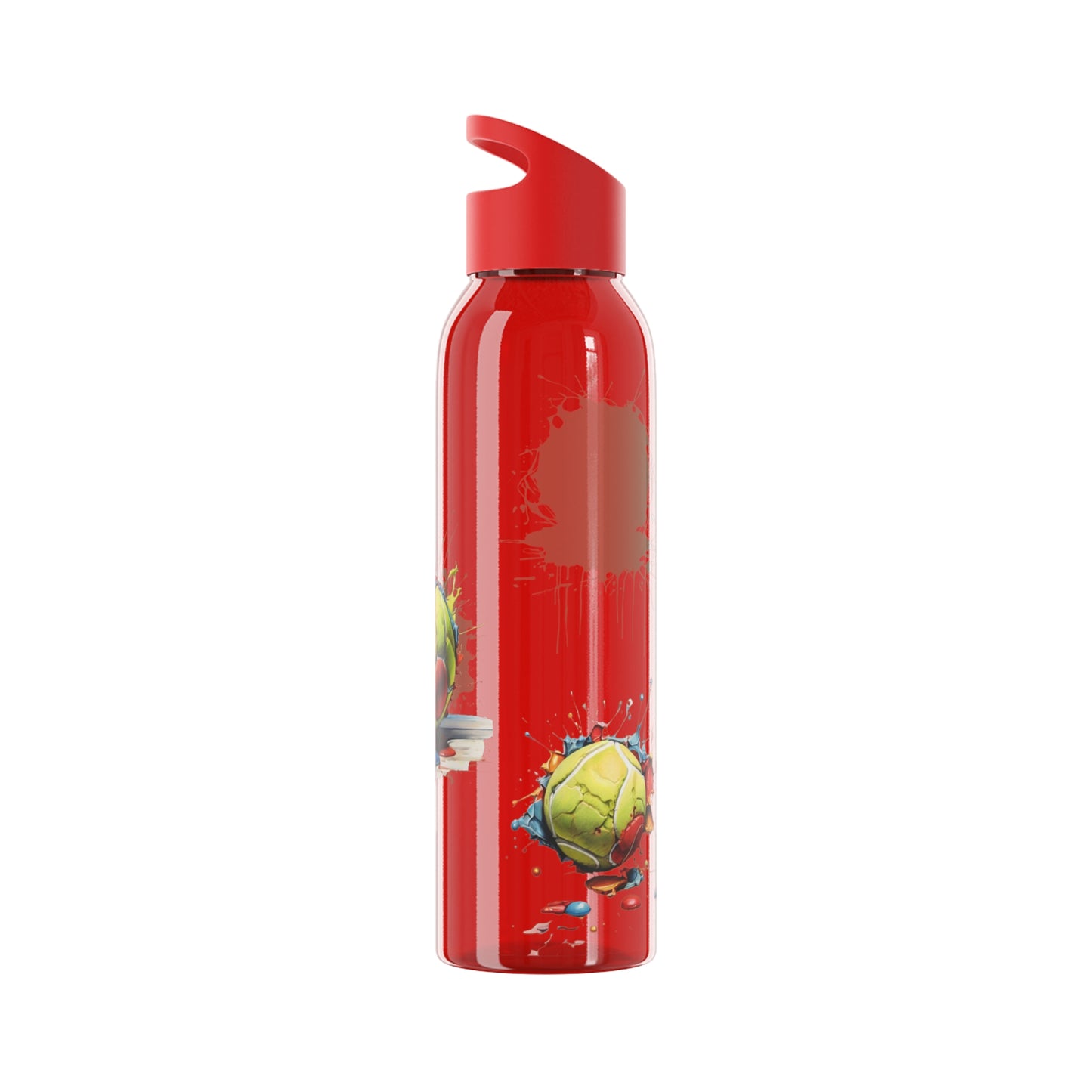 Colourful Messy Tennis Balls - Sky Water Bottle