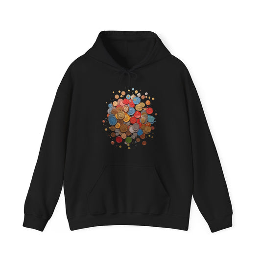 Colourful Coins - Unisex Hooded Sweatshirt