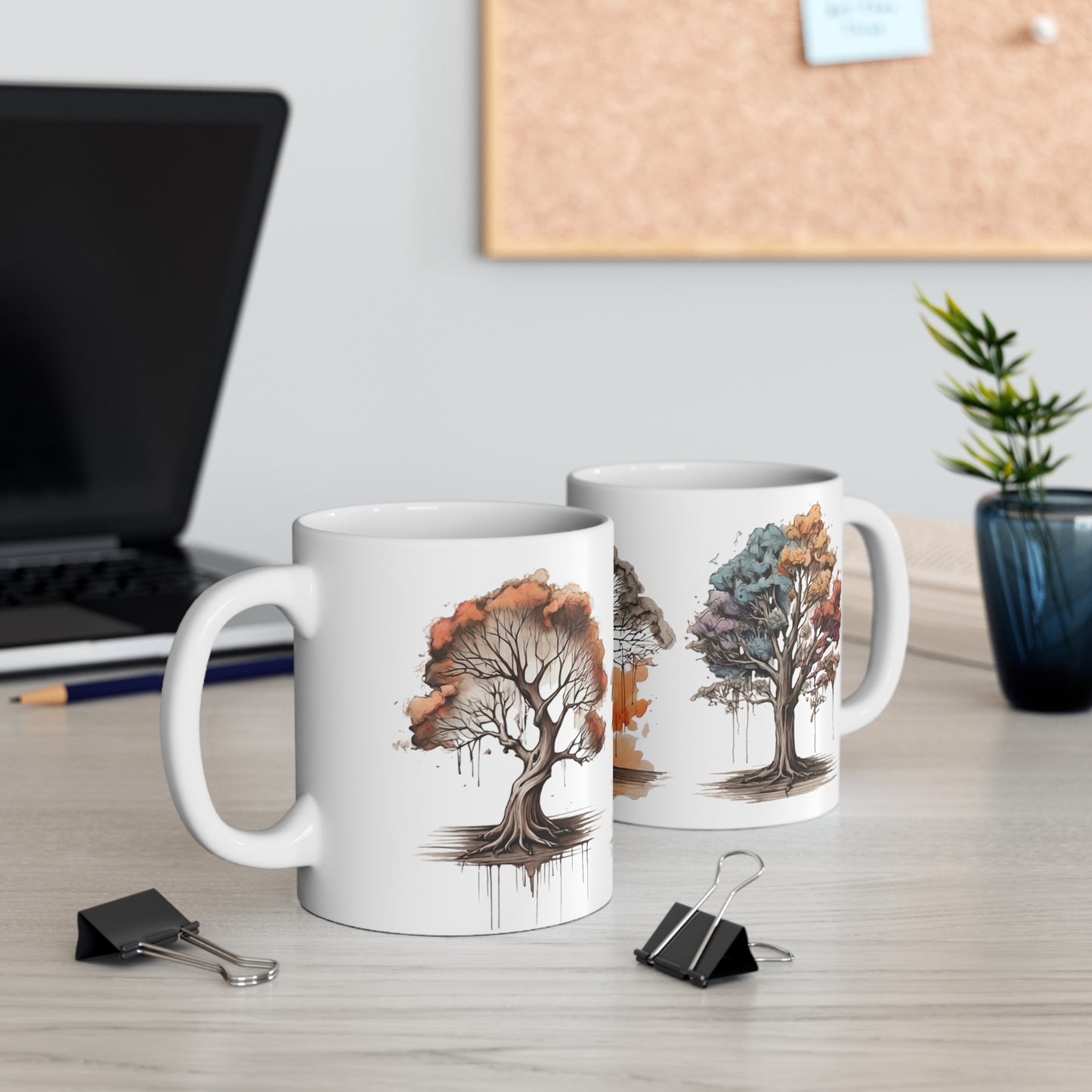 Trees Artwork Mug - Ceramic Coffee Mug 11oz