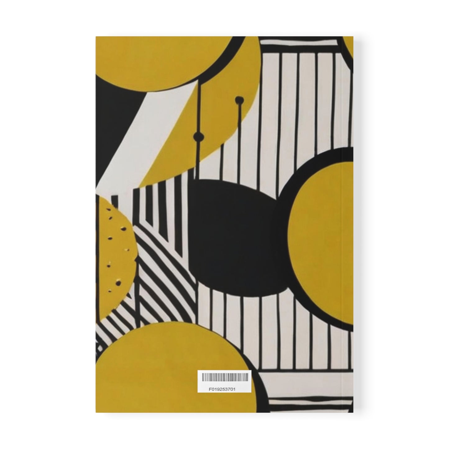 Black and Yellow Pattern Art - Softcover Notebook, A5