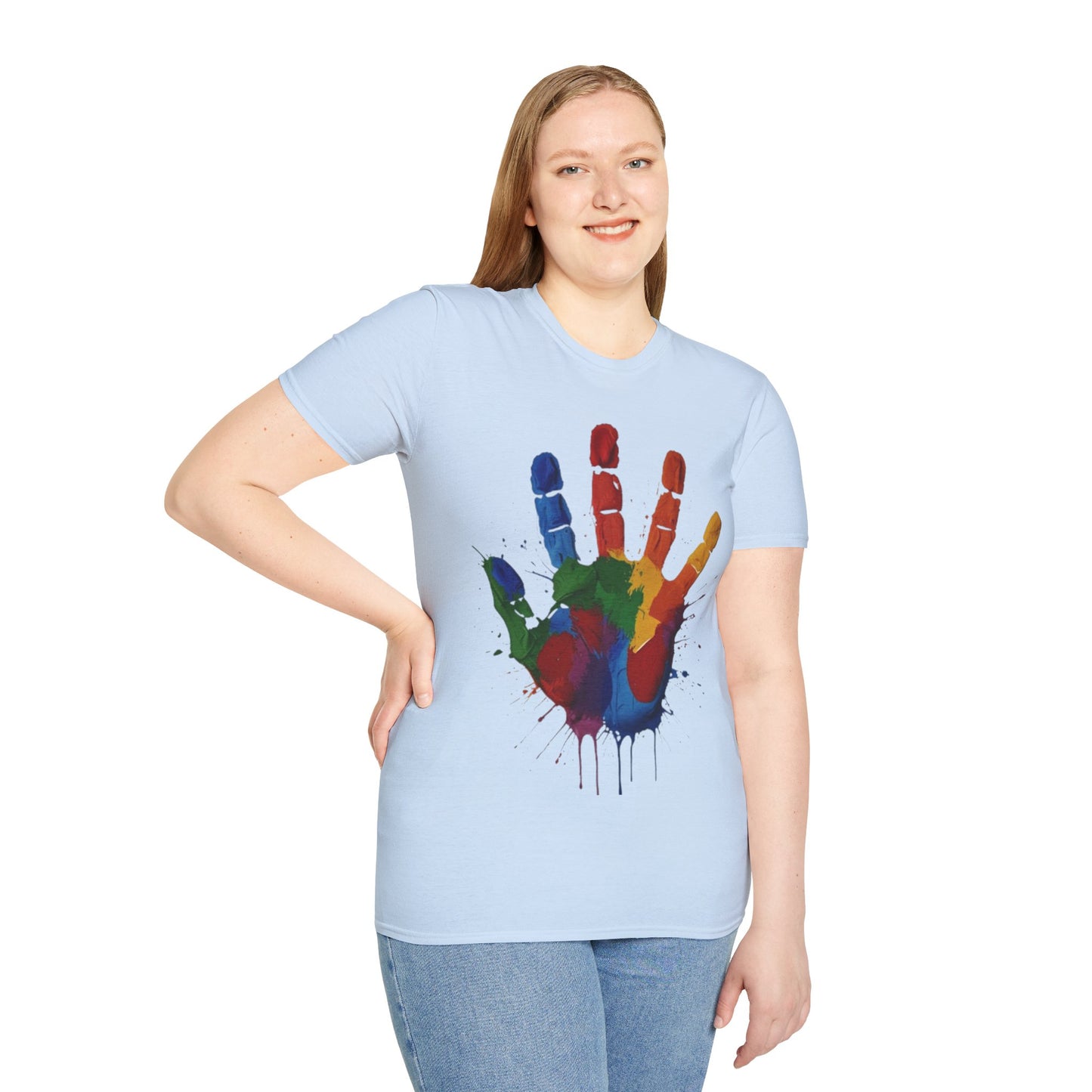 Colourful Messy Fingerprint - Unisex T-Shirt