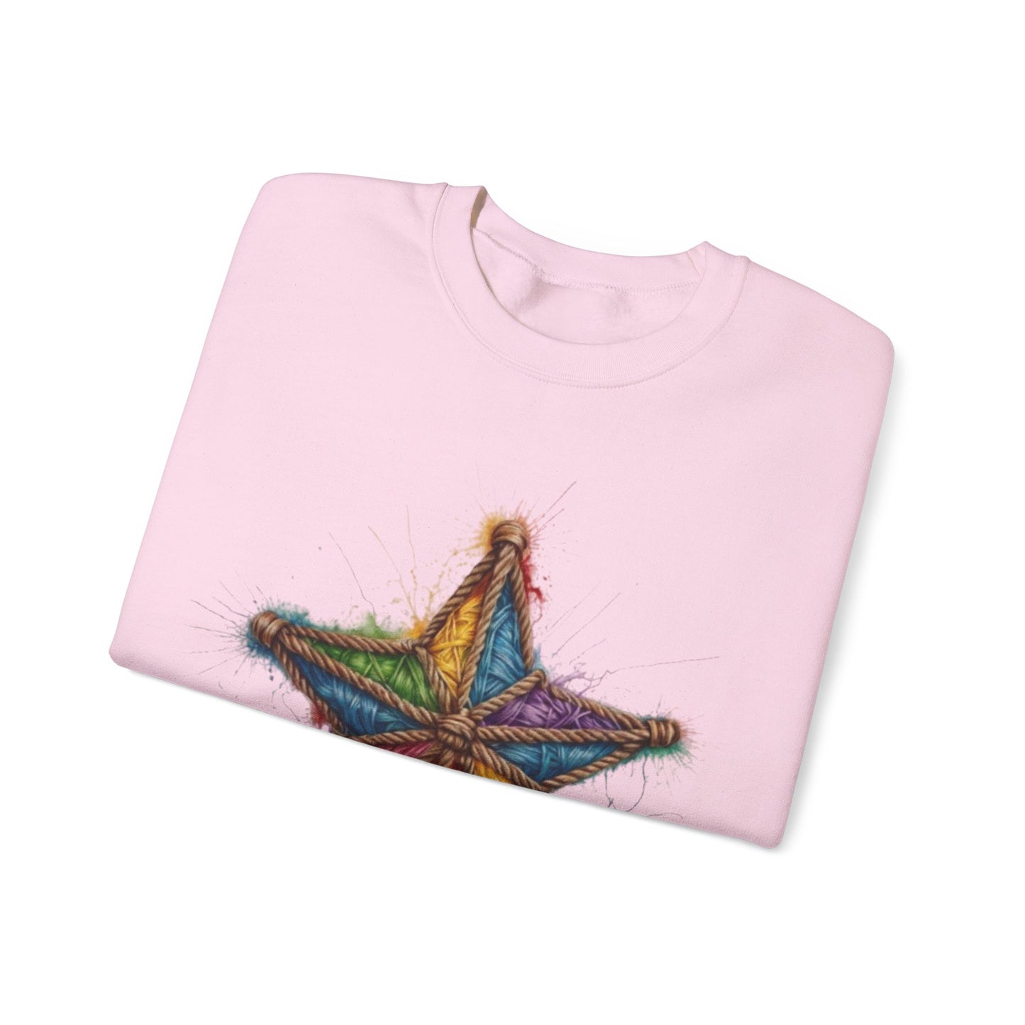 Multicoloured Star Rope Pattern - Unisex Crewneck Sweatshirt