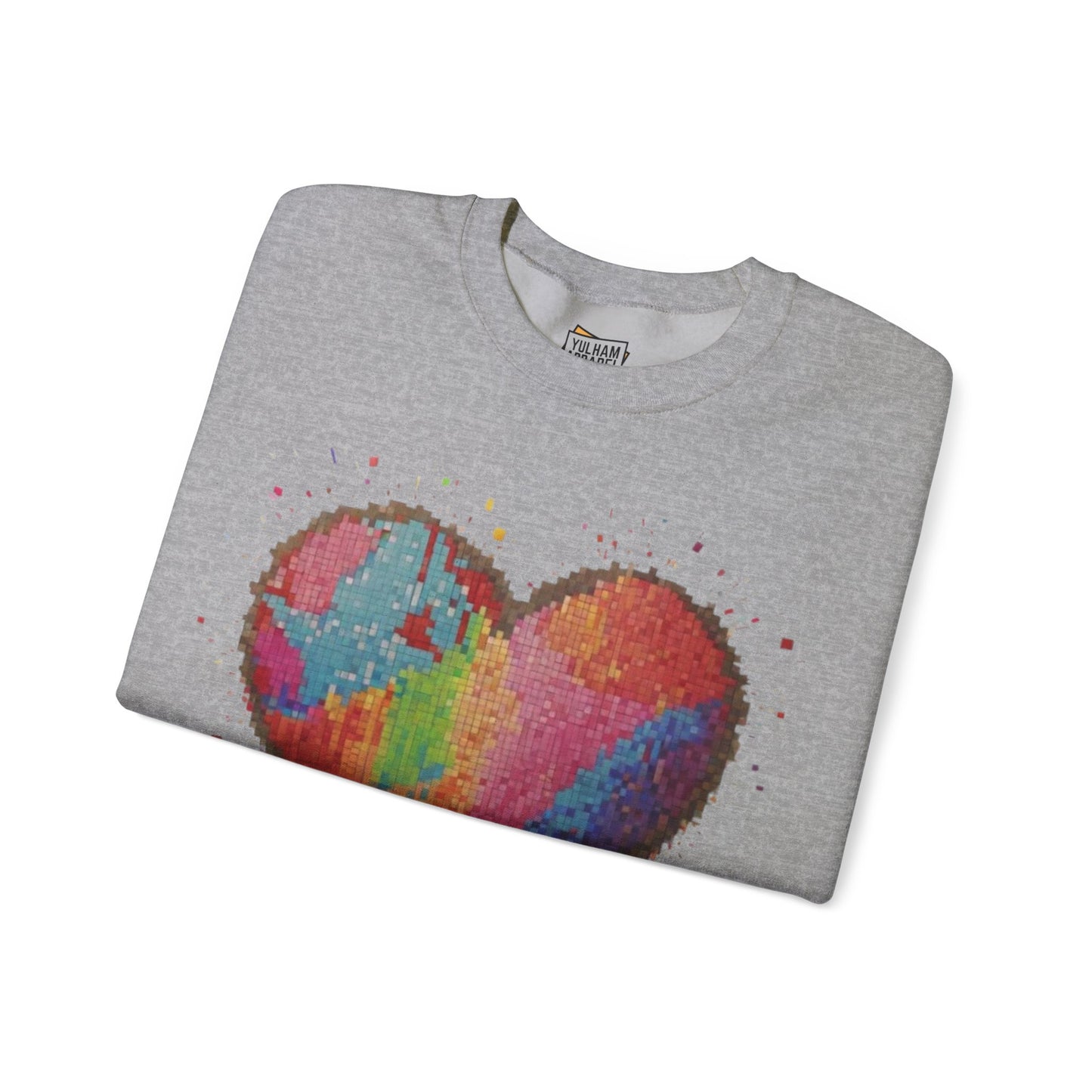 Pixelated Love Heart - Unisex Crewneck Sweatshirt