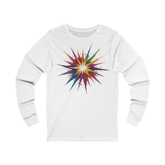 Colourful Exploding Star - Unisex Long Sleeve T-Shirt