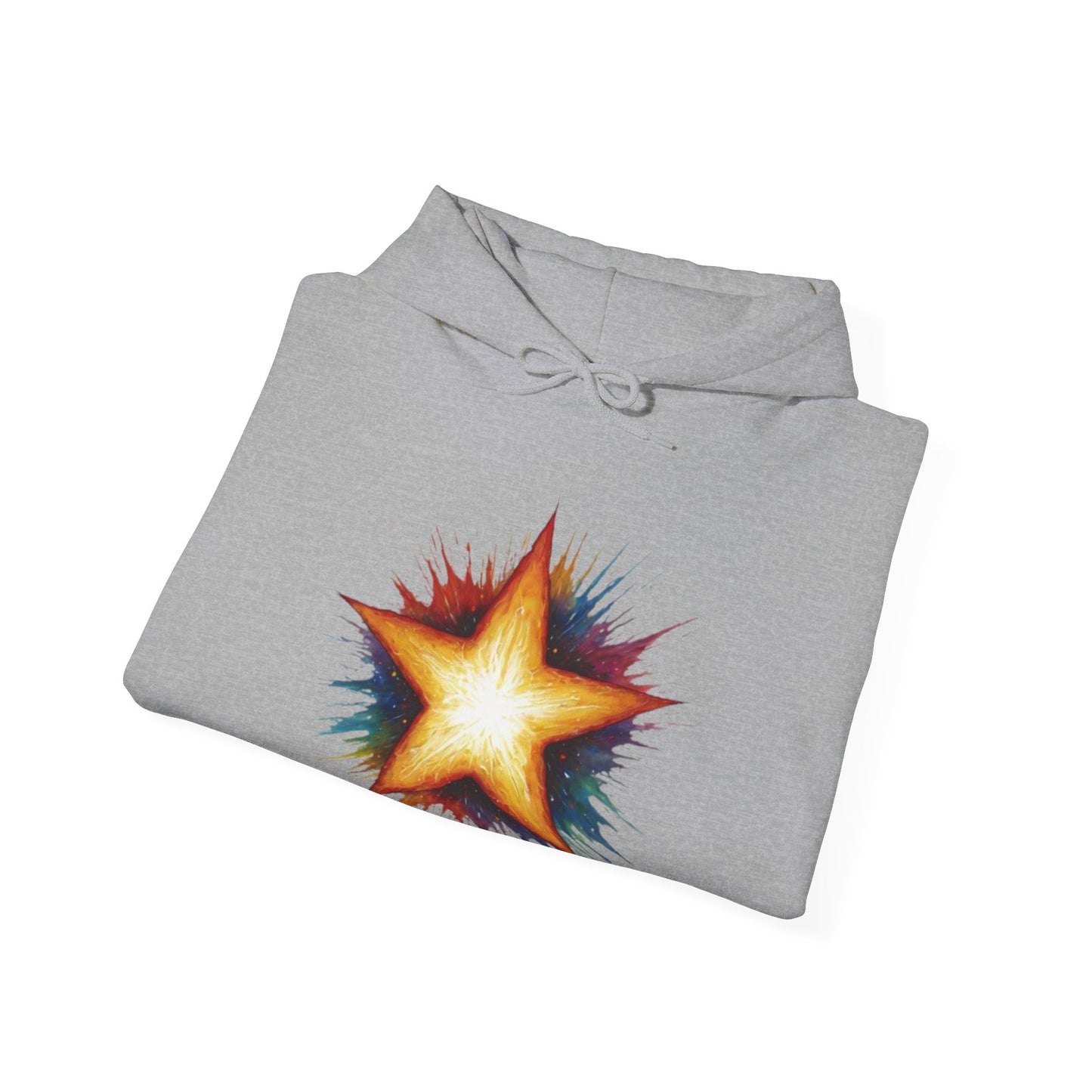 Burning Golden Star - Unisex Hooded Sweatshirt