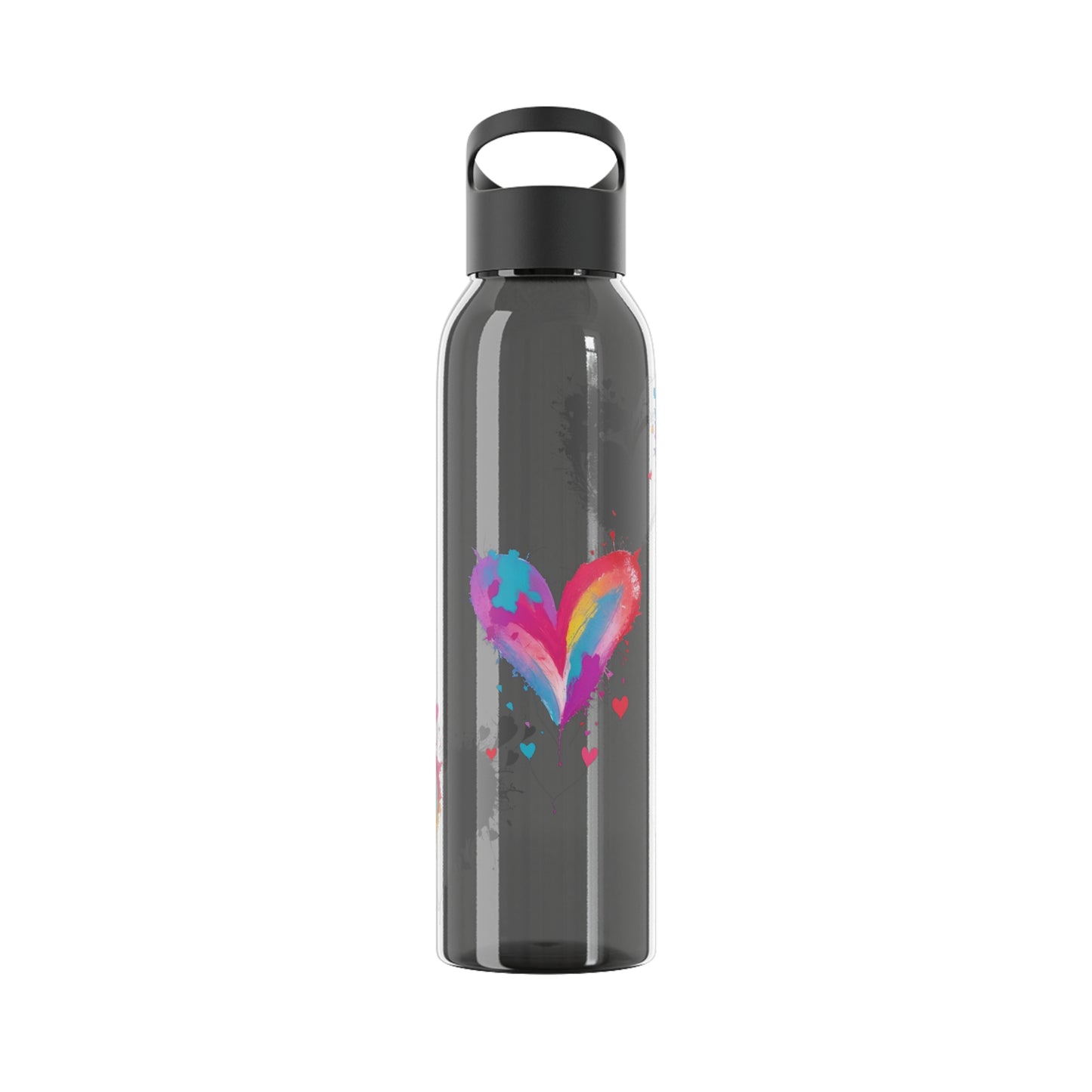 Colourful Love Hearts - Sky Water Bottle