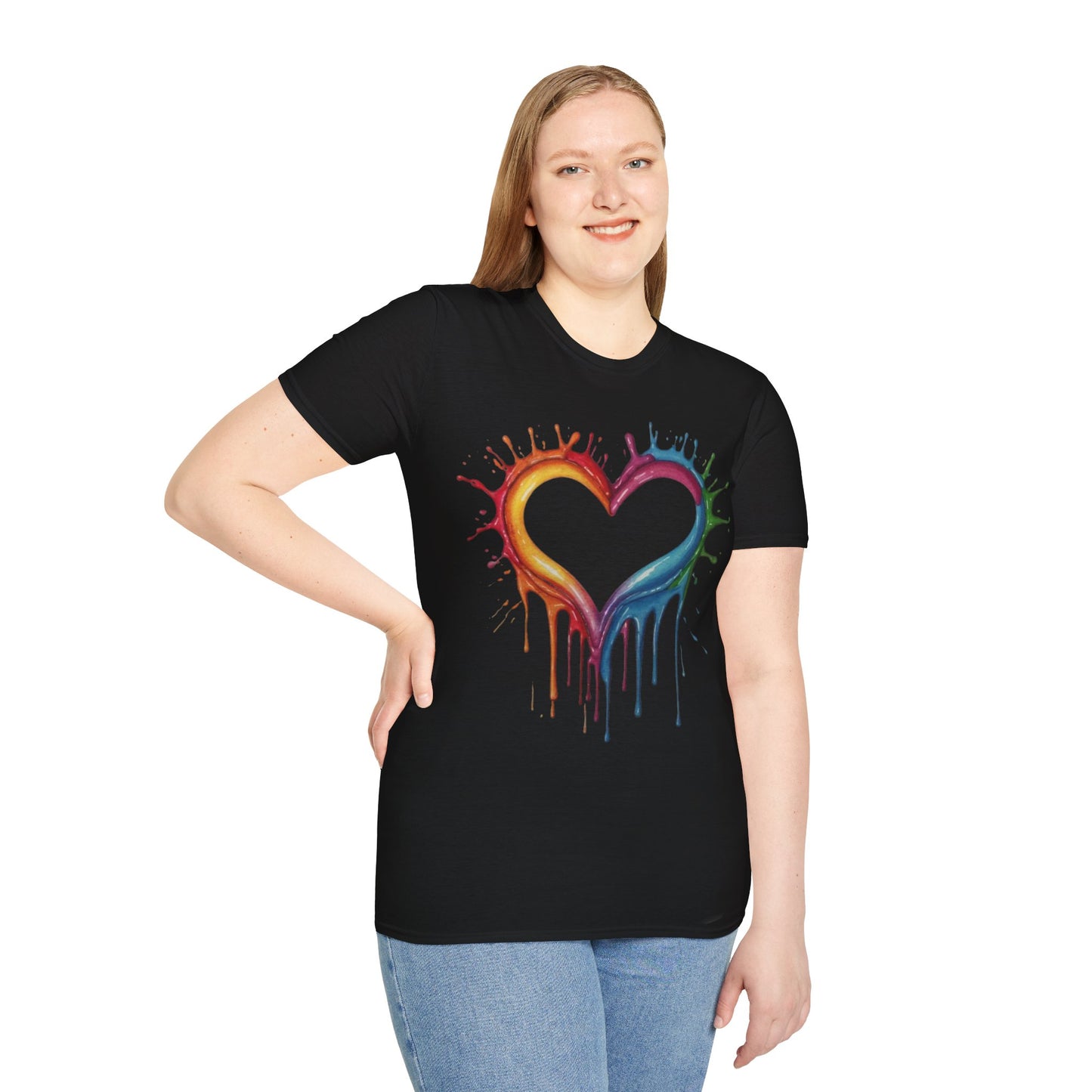 Messy Melting Love Heart - Unisex T-Shirt