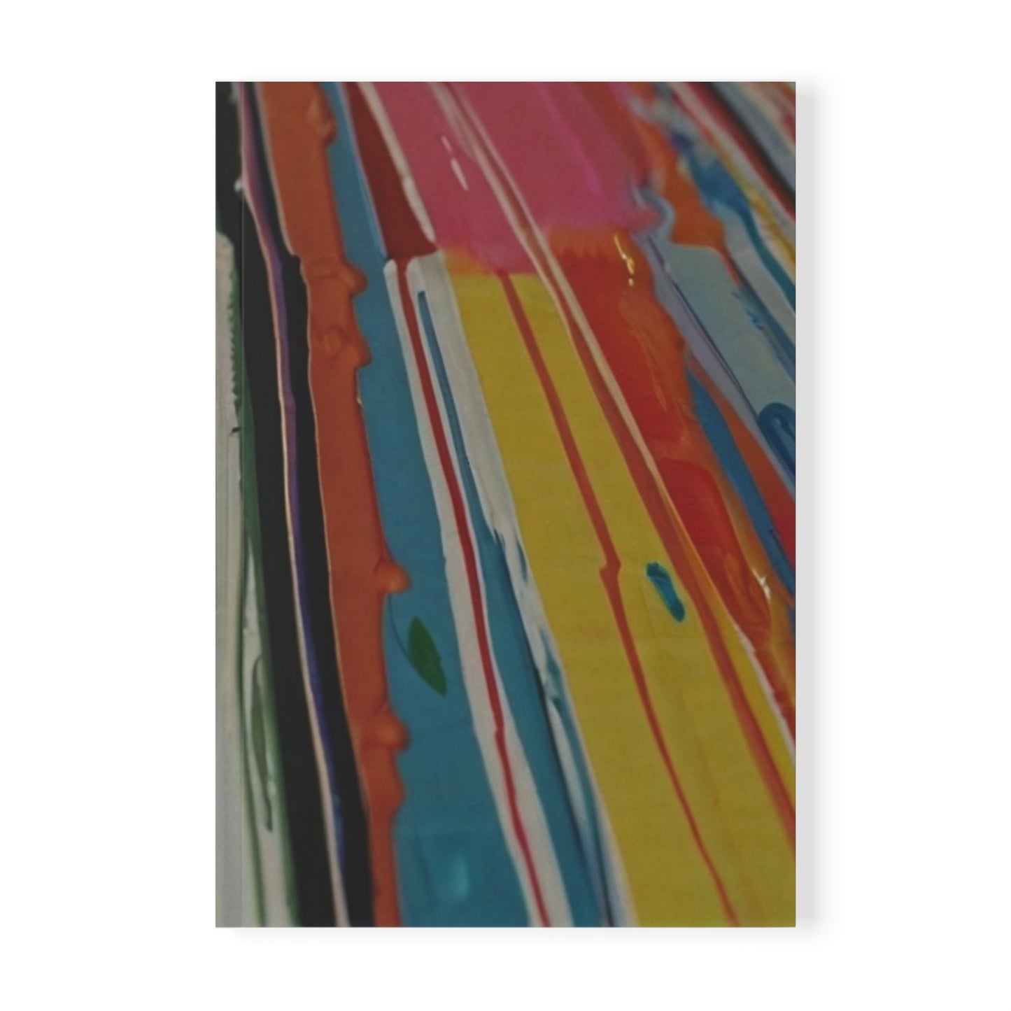 Messy Colourful Painted Lines - Softcover Notebook, A5