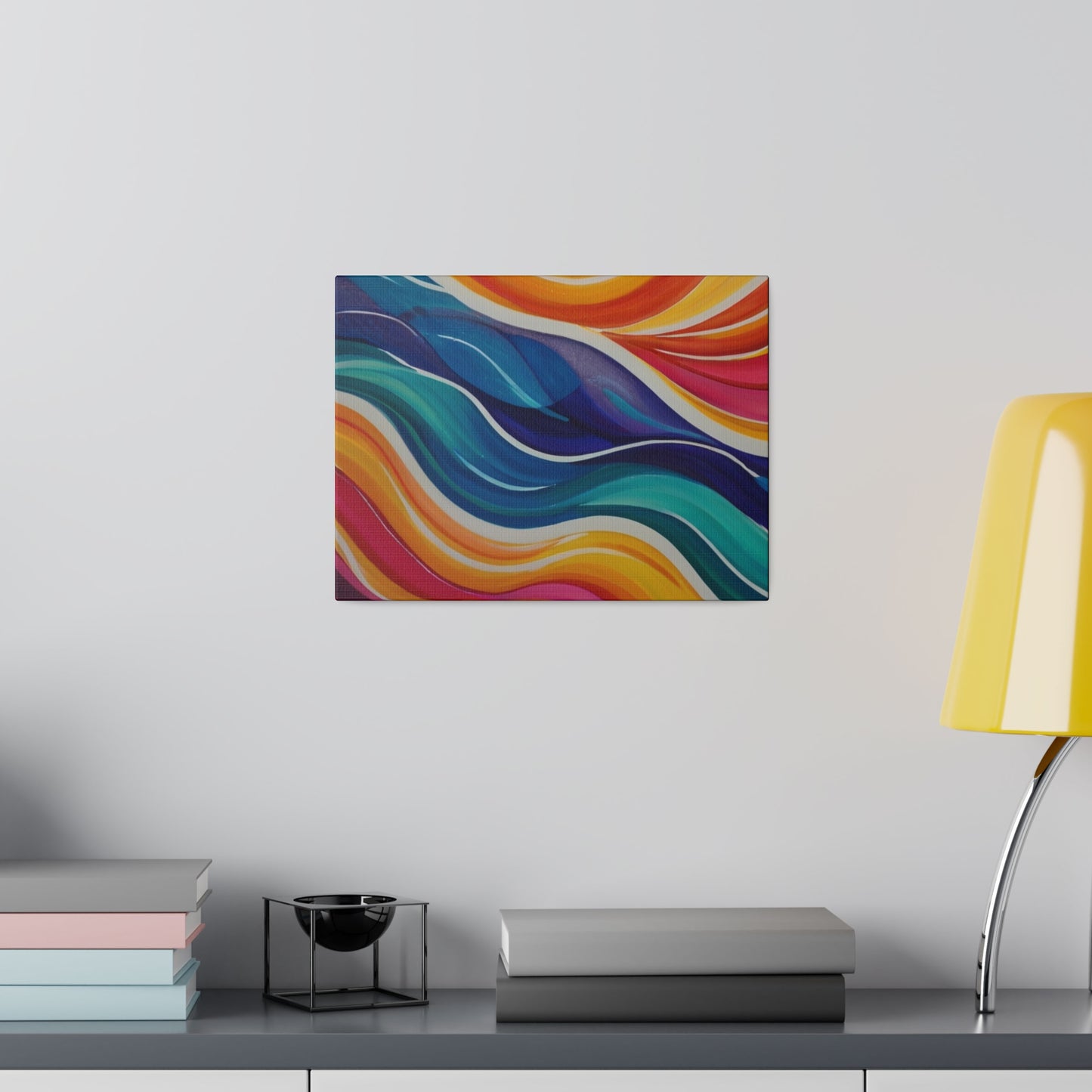 Colourful Waves Patterns - Matte Canvas, Stretched, 0.75"