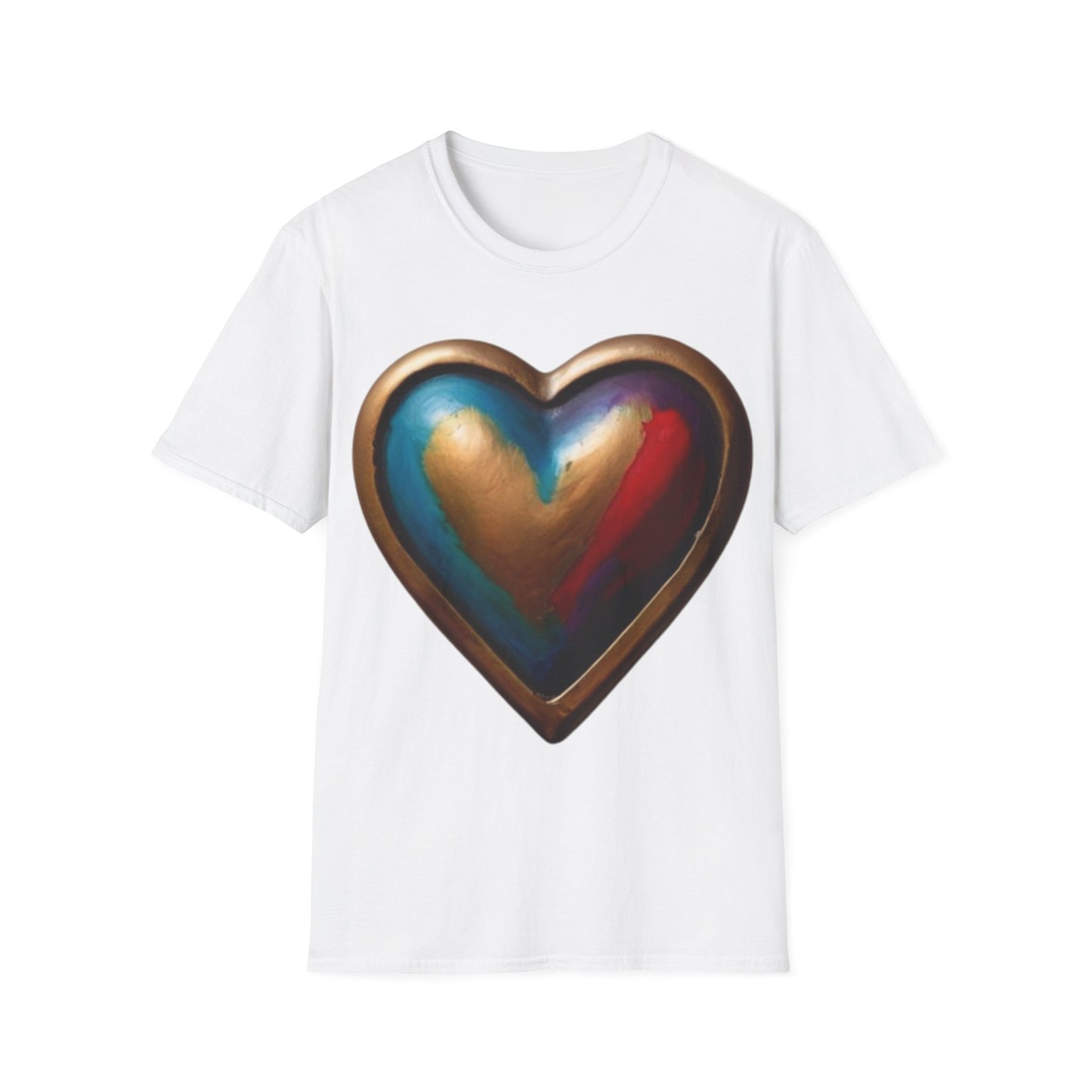 Bronze Colourful Love Heart - Unisex T-Shirt