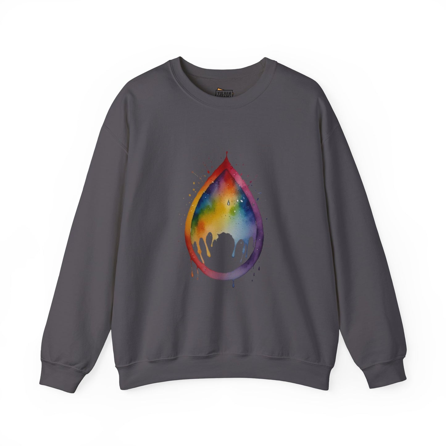 Colourful Watercolour Raindrop - Unisex Crewneck Sweatshirt