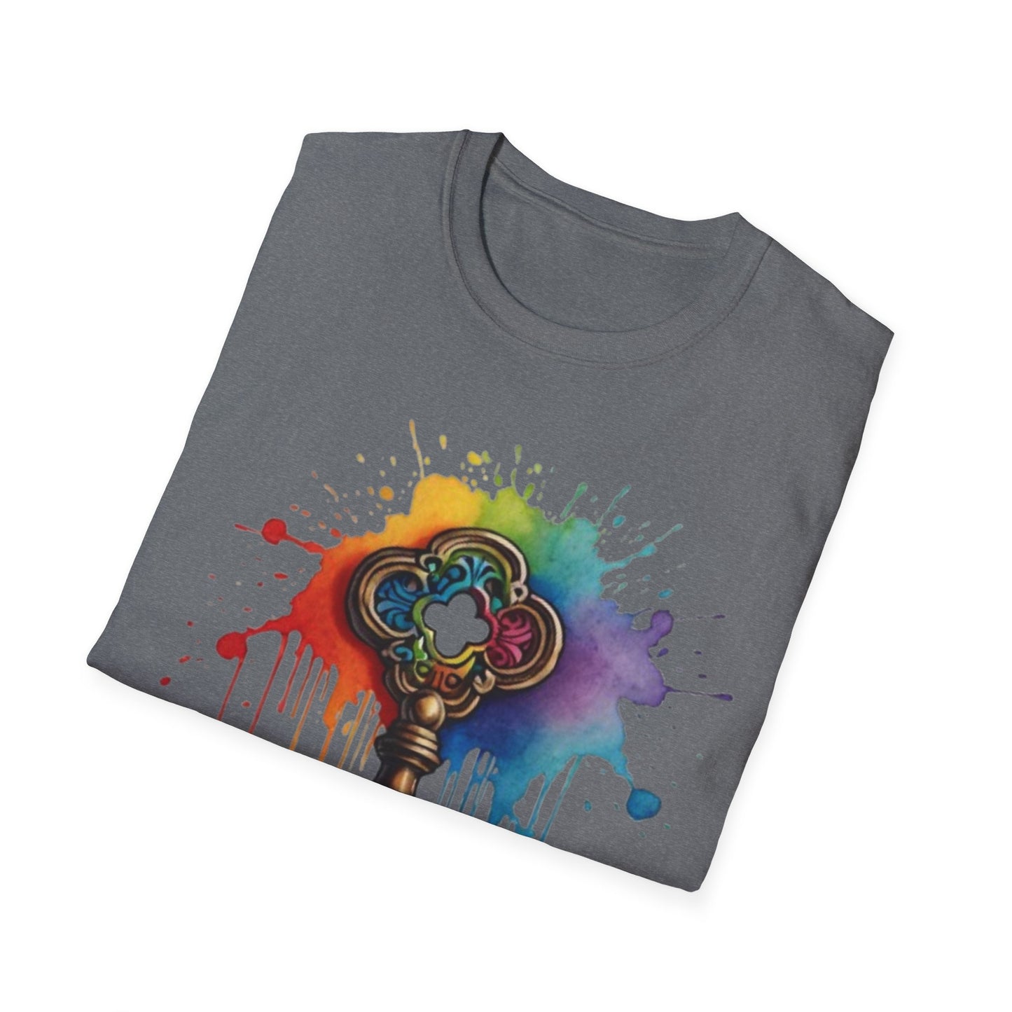 Colourful Messy Skeleton Key - Unisex T-Shirt