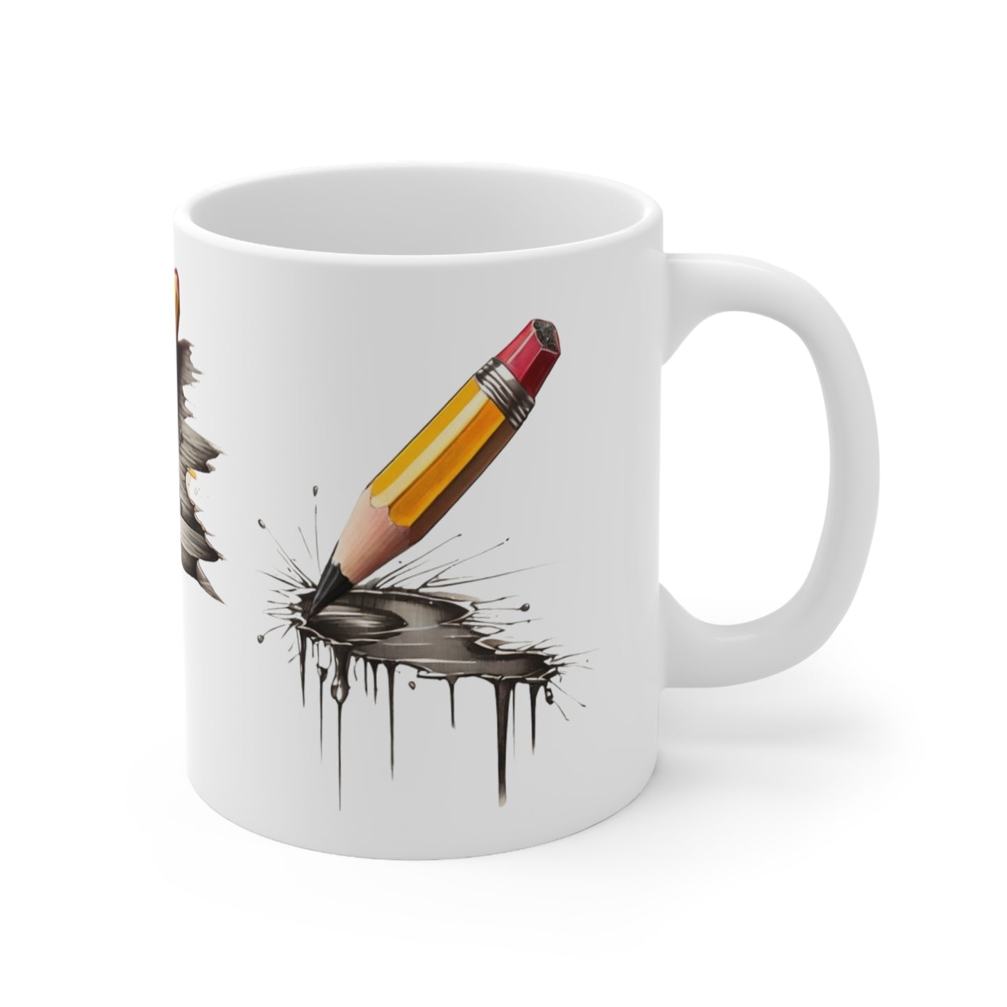 Pencil Art Mug - Ceramic Coffee Mug 11oz