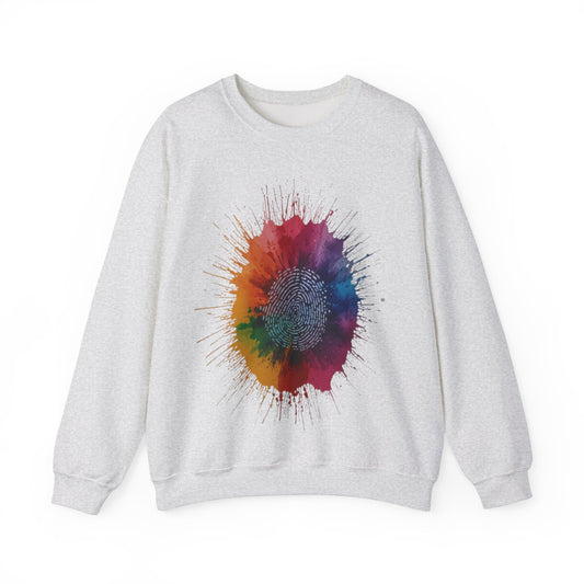 Colourful Messy Fingerprint - Unisex Crewneck Sweatshirt