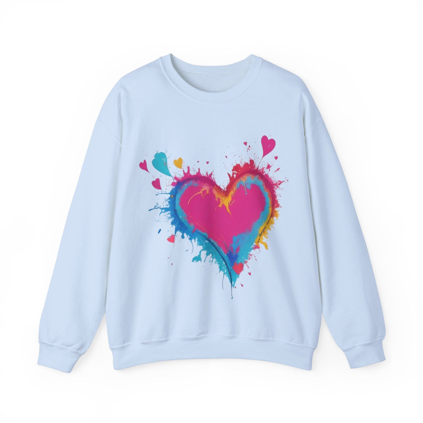 Colourful Love Heart - Unisex Crewneck Sweatshirt