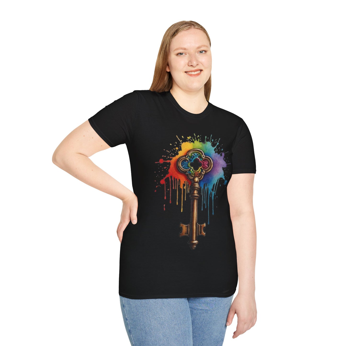 Colourful Messy Skeleton Key - Unisex T-Shirt