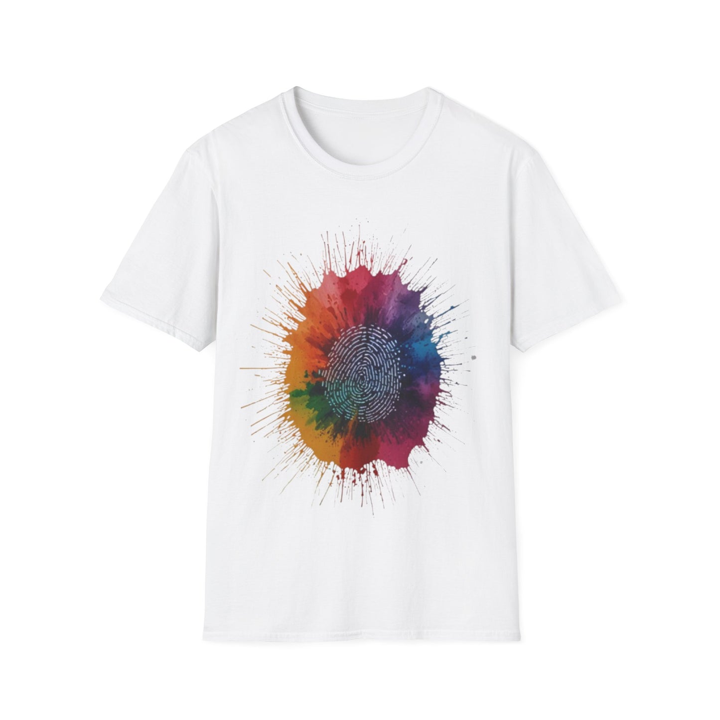 Colourful Messy Fingerprint - Unisex T-Shirt